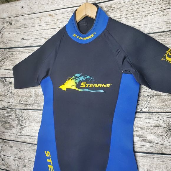 Stearns M wetsuit Men Blue Black shorty neoprene Size Medium - Picture 2 of 8